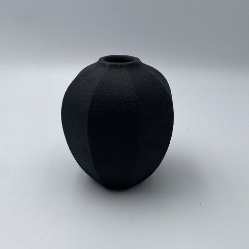 Japandi, Vase, dia17,5xH19cm, Black